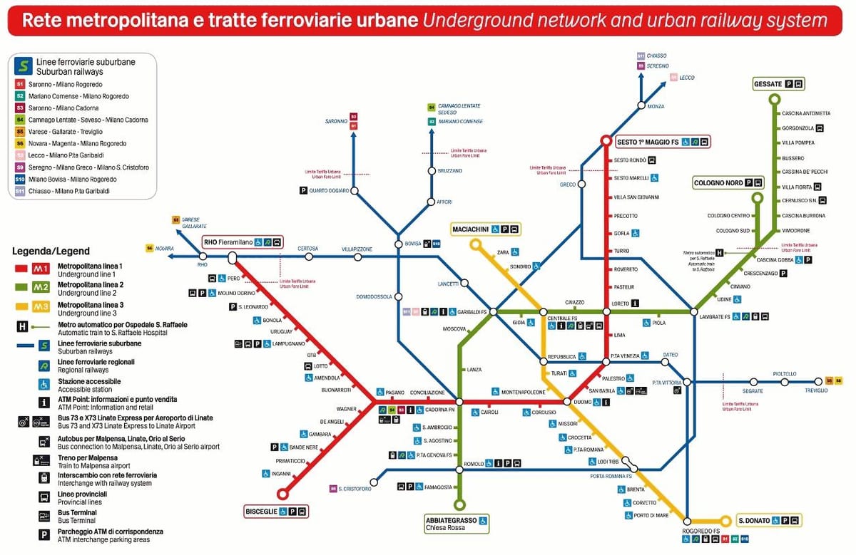 транспарт Мілана карце