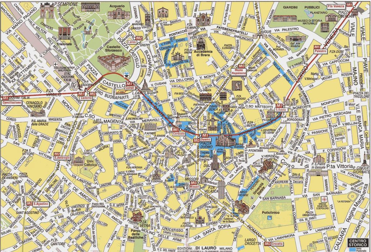 Milano Італія карта