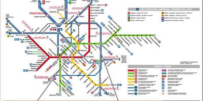 Цэнтральны вакзал Мілана карце