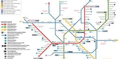 Карта lampugnano аўтобуснага вакзала Мілана