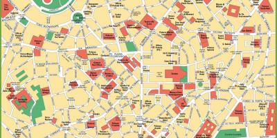 Карта горада Мілан, Італія