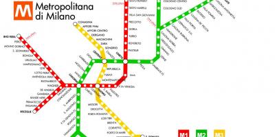 Карта метро Мілана