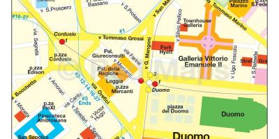 Карта крам Мілана вуліца